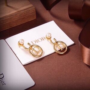 Dior letter earrings